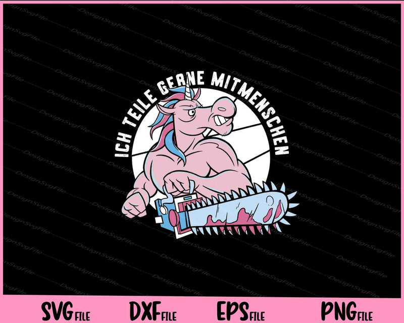 Strong Unicorn Chainsaw svg
