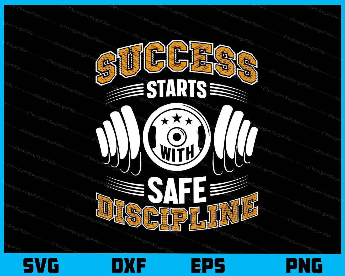 Success Starts With Fitness Gym Svg Cutting Printable File  - Premium Cutting Files in SVG, PNG & EPS Formats - Premium SVG Cutting Files for Crafts