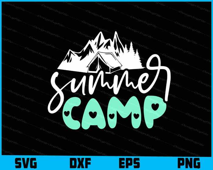 Summer Camp SVG PNG Design Printable File  - Premium Cutting Files in SVG, PNG & EPS Formats - Premium SVG Cutting Files for Crafts