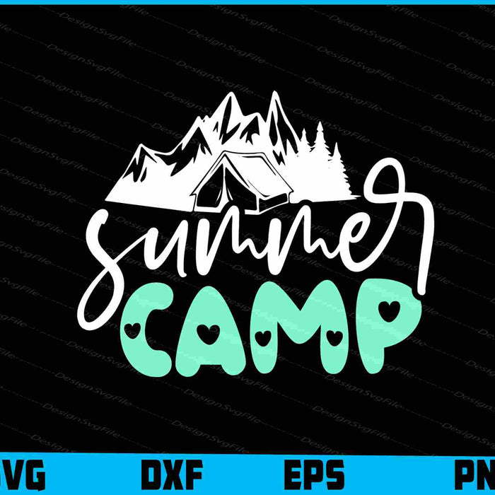 Summer Camp SVG PNG Design Printable File  - Premium Cutting Files in SVG, PNG & EPS Formats - Premium SVG Cutting Files for Crafts