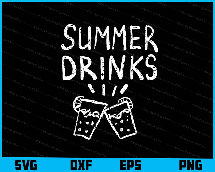 Summer Drinks Beach SVG