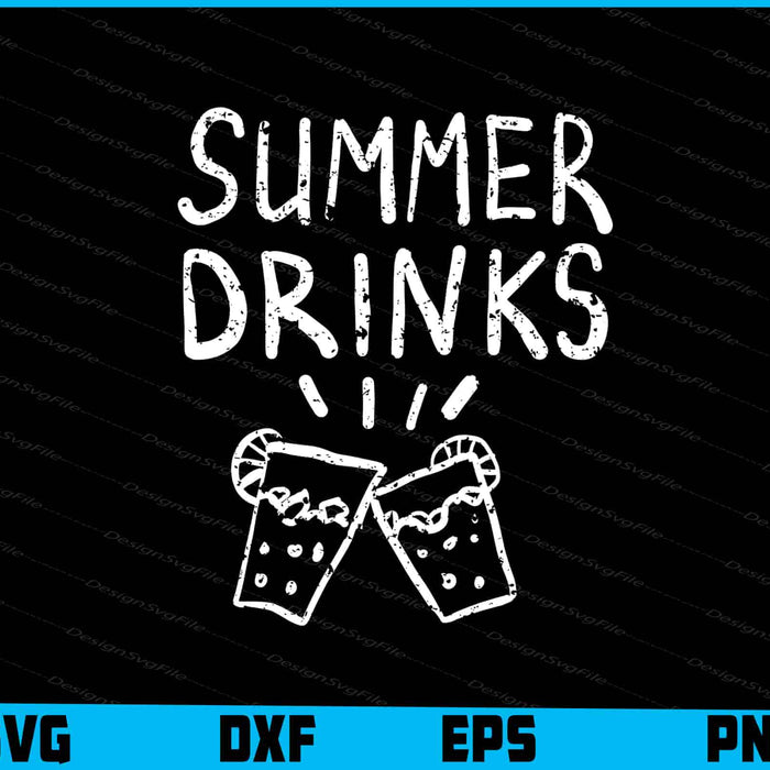 Summer Drinks Beach SVG