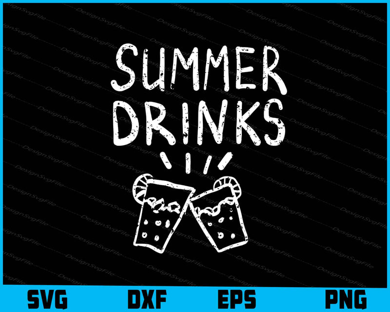 Summer Drinks Beach SVG