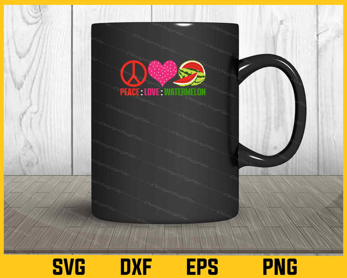 Summer Peace Love Watermelon Svg Cutting Printable File  - Premium Cutting Files in SVG, PNG & EPS Formats - Premium SVG Cutting Files for Crafts