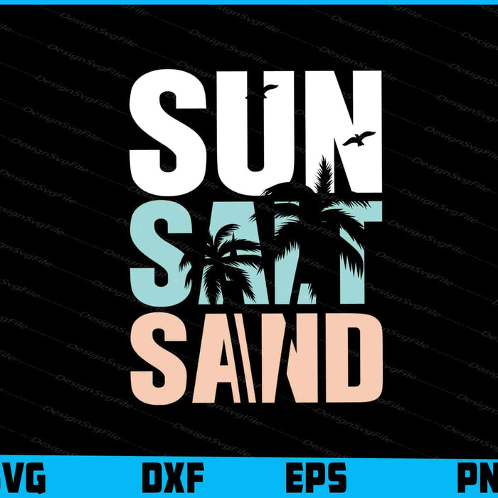 Sun Salt Sand Vacation SVG