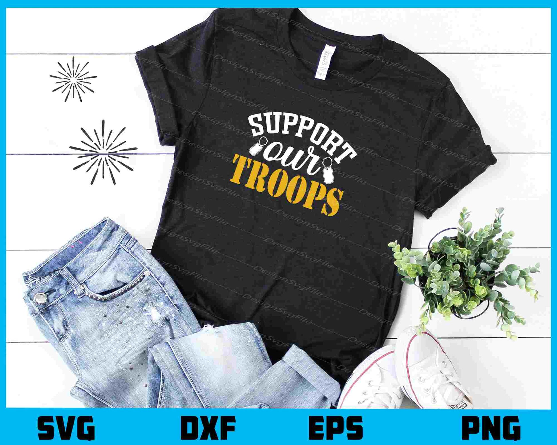 Support Our Troops Svg Cutting Printable File  - Premium Cutting Files in SVG, PNG & EPS Formats - Premium SVG Cutting Files for Crafts