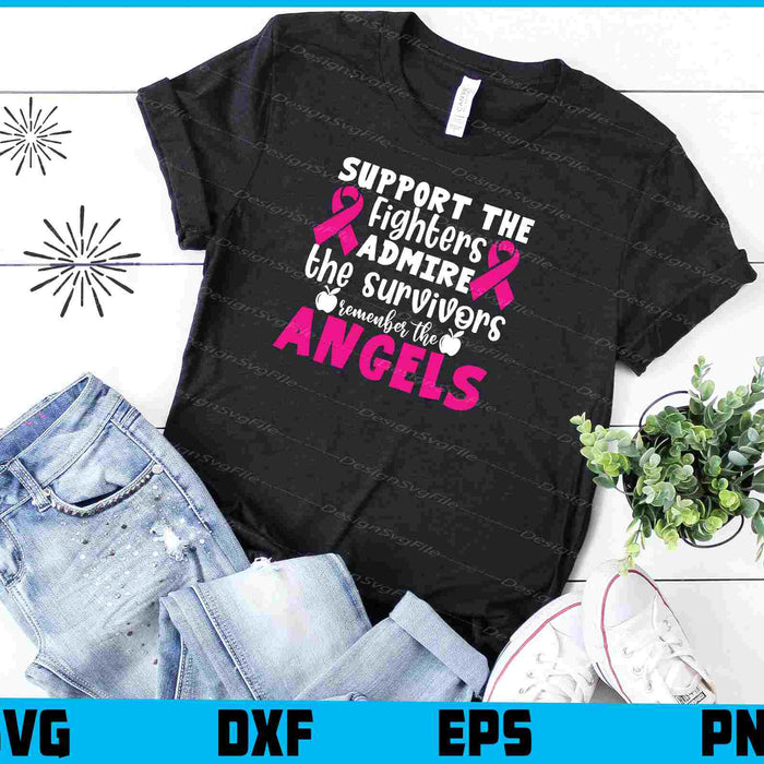 Support The Fighters Admire Angels Svg Cutting Printable File  - Premium Cutting Files in SVG, PNG & EPS Formats - Premium SVG Cutting Files for Crafts