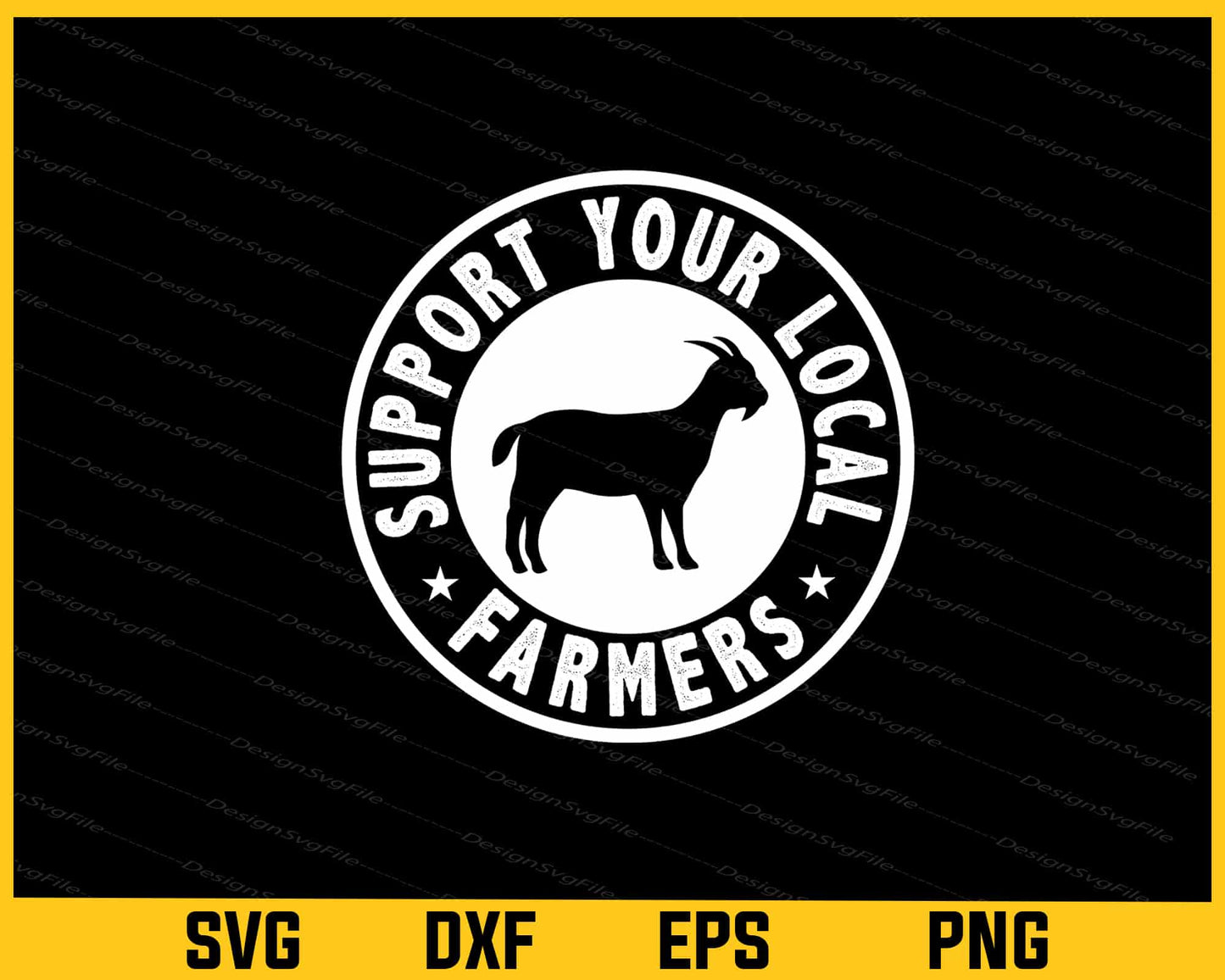 Support your local Farmers Goat Svg Cutting Printable File  - Premium Cutting Files in SVG, PNG & EPS Formats - Premium SVG Cutting Files for Crafts