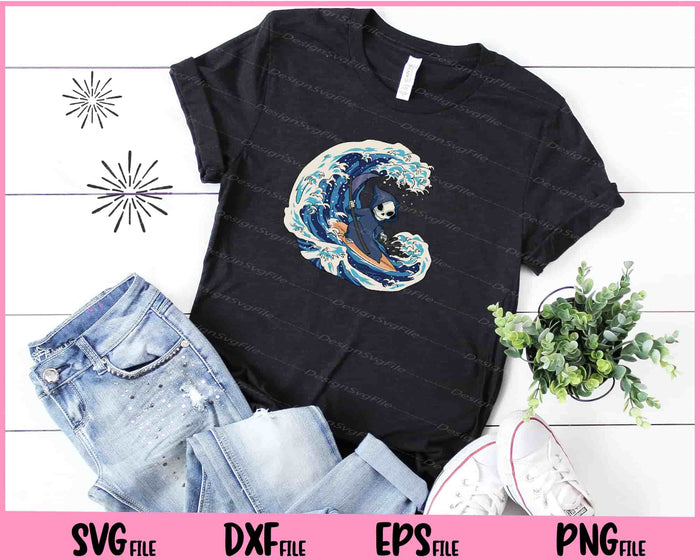 Surfer Grim Reaper Svg Cutting Printable Files  - Premium Cutting Files in SVG, PNG & EPS Formats - Premium SVG Cutting Files for Crafts