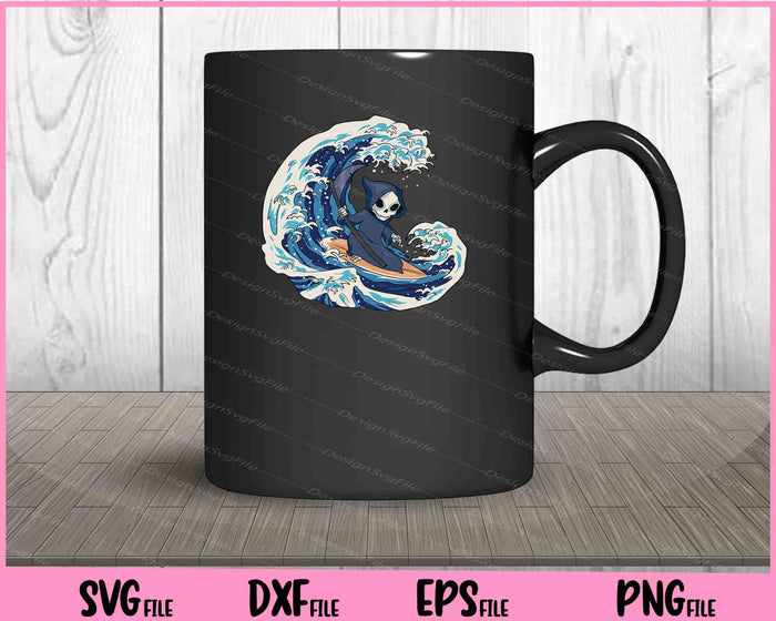 Surfer Grim Reaper Svg Cutting Printable Files  - Premium Cutting Files in SVG, PNG & EPS Formats - Premium SVG Cutting Files for Crafts
