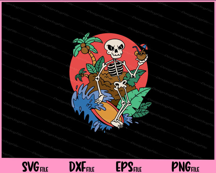 Surfing Skeleton funny Svg Cutting Printable Files  - Premium Cutting Files in SVG, PNG & EPS Formats - Premium SVG Cutting Files for Crafts