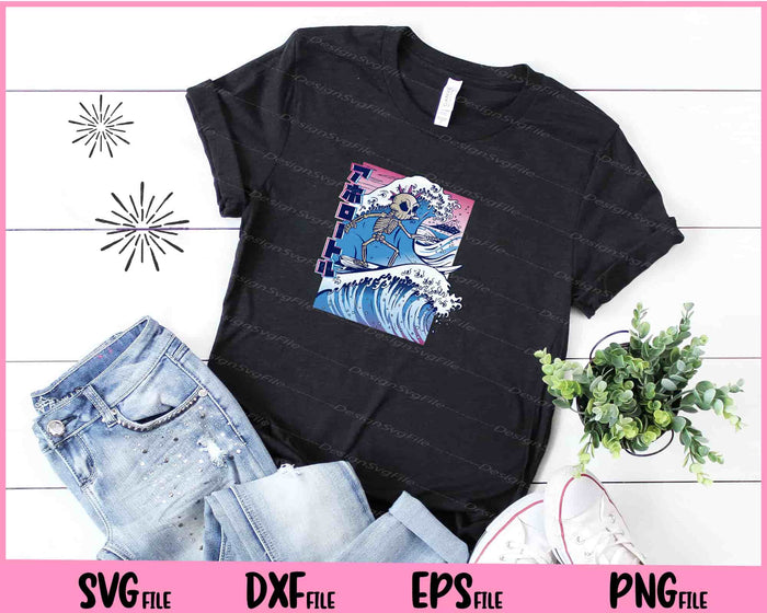 Surfing Wave Skeleton Svg Cutting Printable Files  - Premium Cutting Files in SVG, PNG & EPS Formats - Premium SVG Cutting Files for Crafts