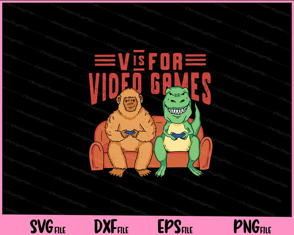 T-rex Big Foot Video Games svg