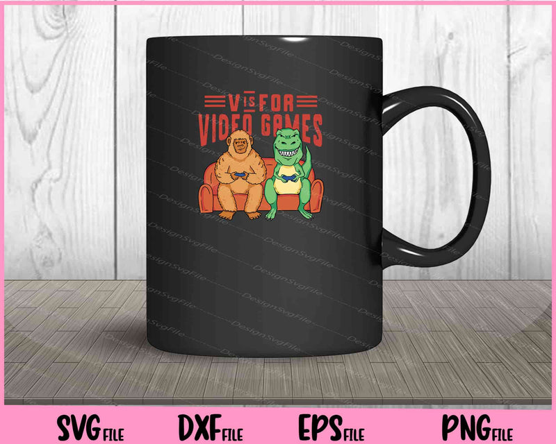 T-rex Big Foot Video Games mug