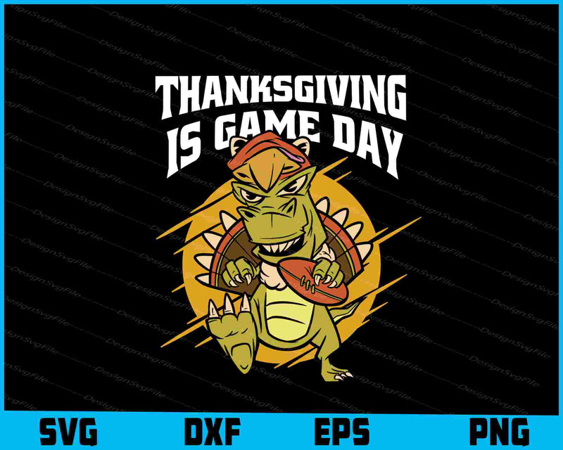 T-rex Dinosaur Thanksgiving Is Game Day