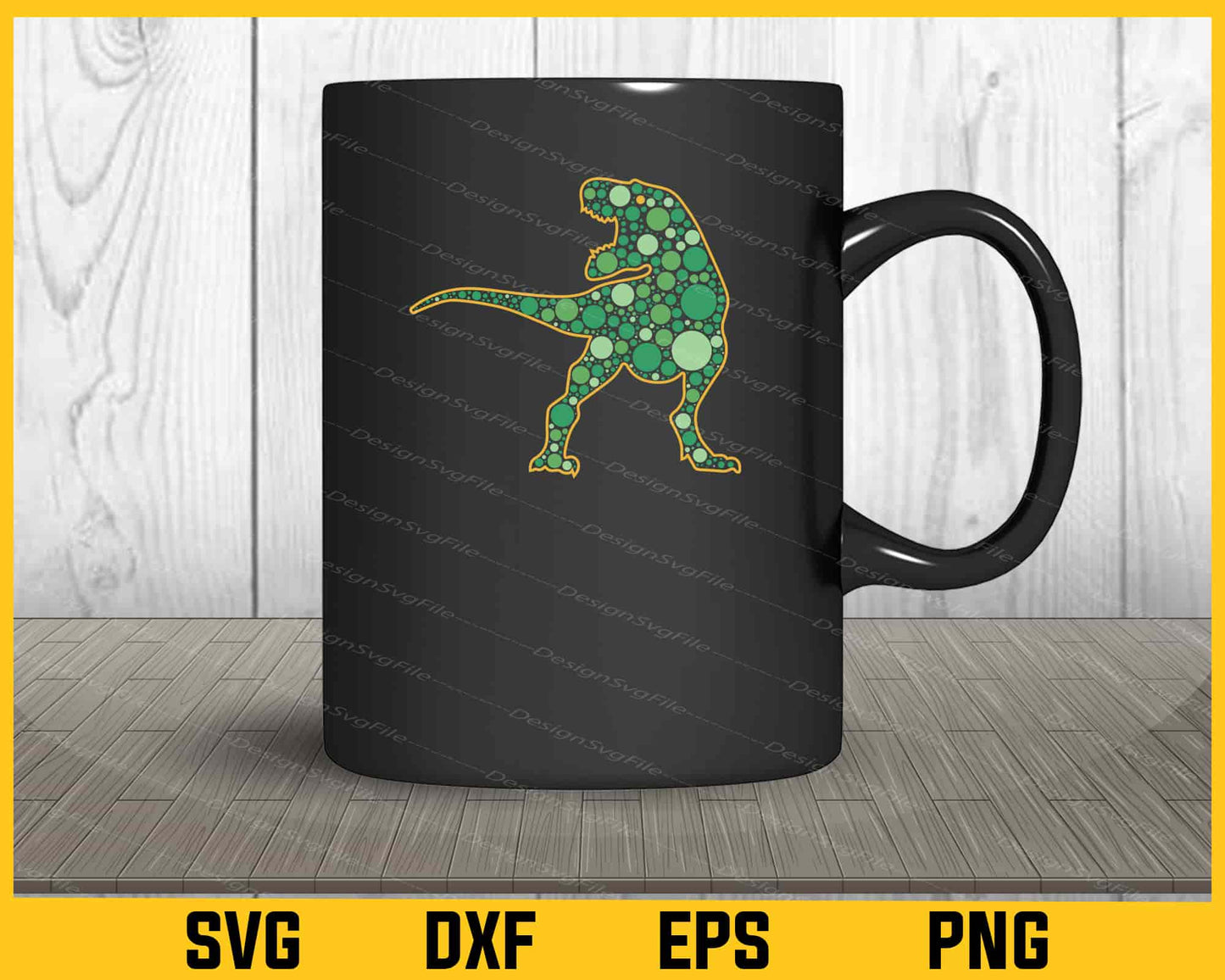 T-rex Green Dotted Svg Cutting Printable File  - Premium Cutting Files in SVG, PNG & EPS Formats - Premium SVG Cutting Files for Crafts