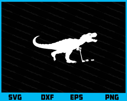 T-rex Playing Hockey Svg Cutting Printable File  - Premium Cutting Files in SVG, PNG & EPS Formats - Premium SVG Cutting Files for Crafts