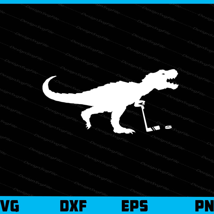 T-rex Playing Hockey Svg Cutting Printable File  - Premium Cutting Files in SVG, PNG & EPS Formats - Premium SVG Cutting Files for Crafts