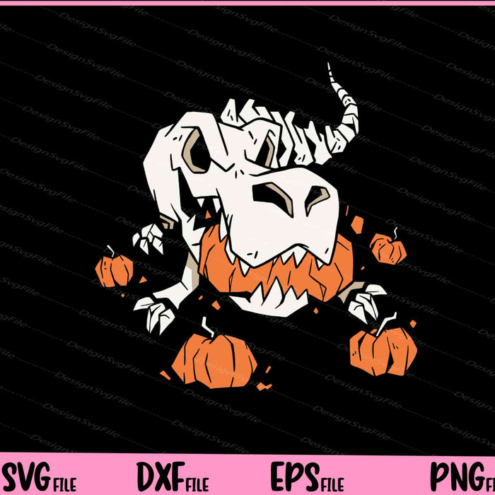 T-rex Skeleton Pumpkins Svg Cutting Printable Files  - Premium Cutting Files in SVG, PNG & EPS Formats - Premium SVG Cutting Files for Crafts