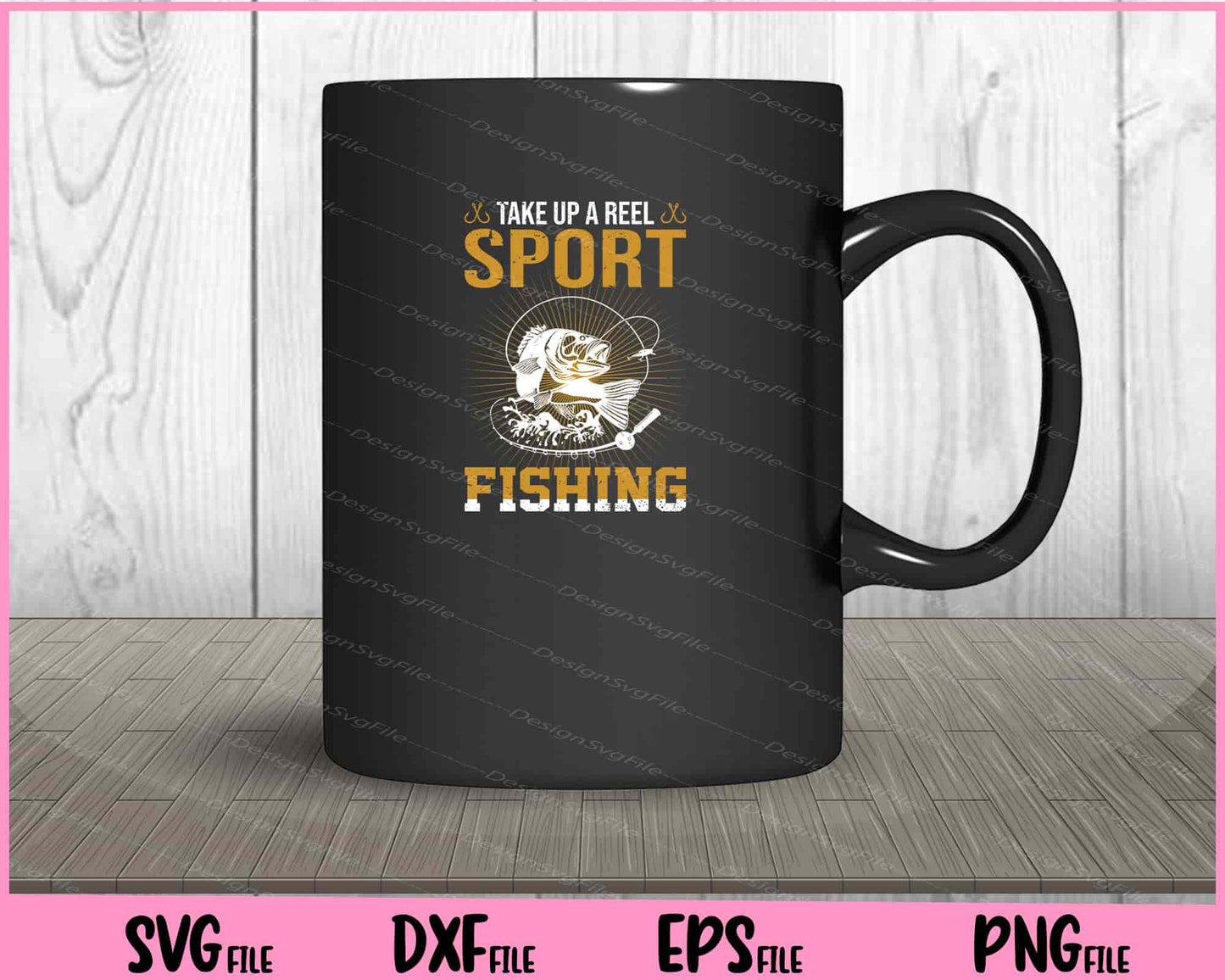 Take up a reel sport Fishing Svg Cutting Printable Files  - Premium Cutting Files in SVG, PNG & EPS Formats - Premium SVG Cutting Files for Crafts