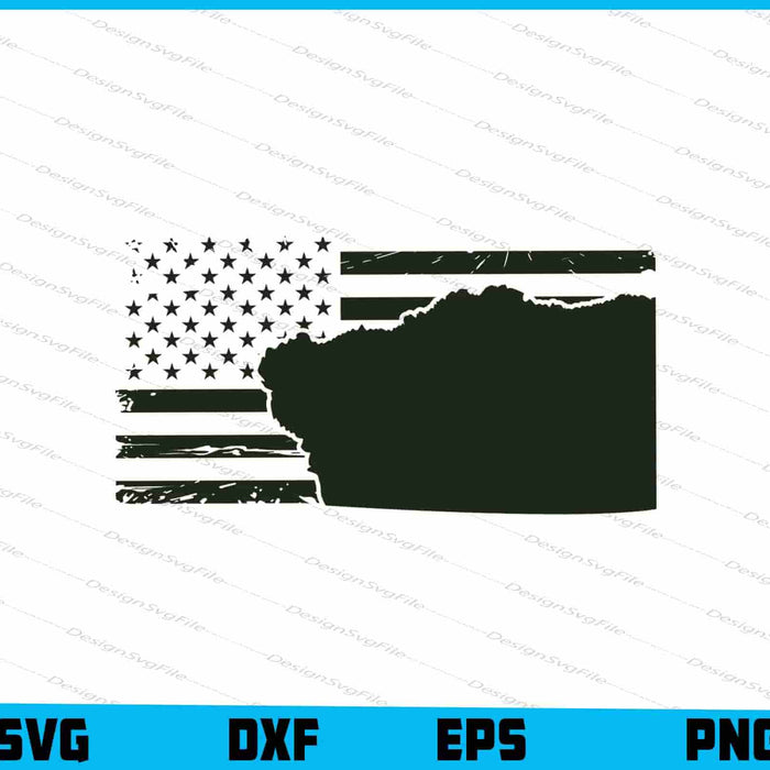 Tattered Flag 13 Blank SVG, American Flag PNG