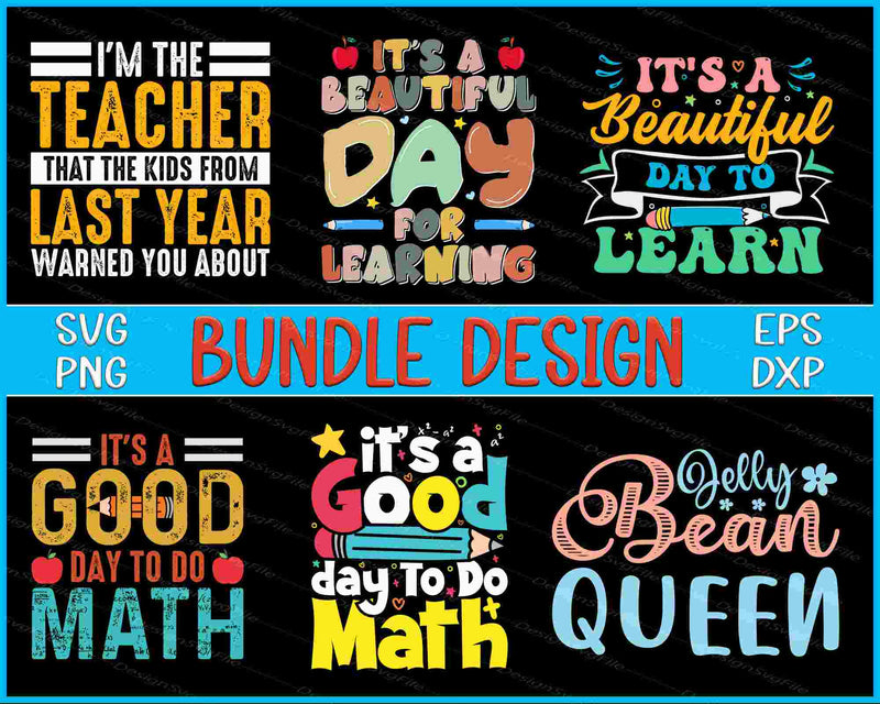 Teacher Bundle SVG, Math PNG