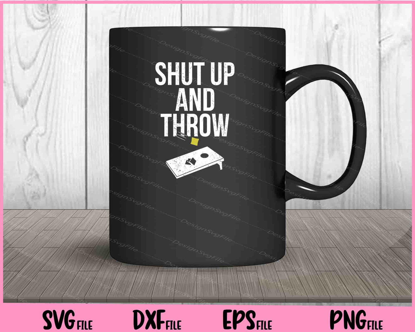 Team Cornhole USA Shut Up and Throw Cornhole Svg Cutting Printable Files  - Premium Cutting Files in SVG, PNG & EPS Formats - Premium SVG Cutting Files for Crafts