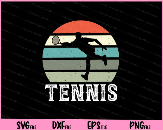 Tennis retro vintage Svg Cutting Printable Files  - Premium Cutting Files in SVG, PNG & EPS Formats - Premium SVG Cutting Files for Crafts