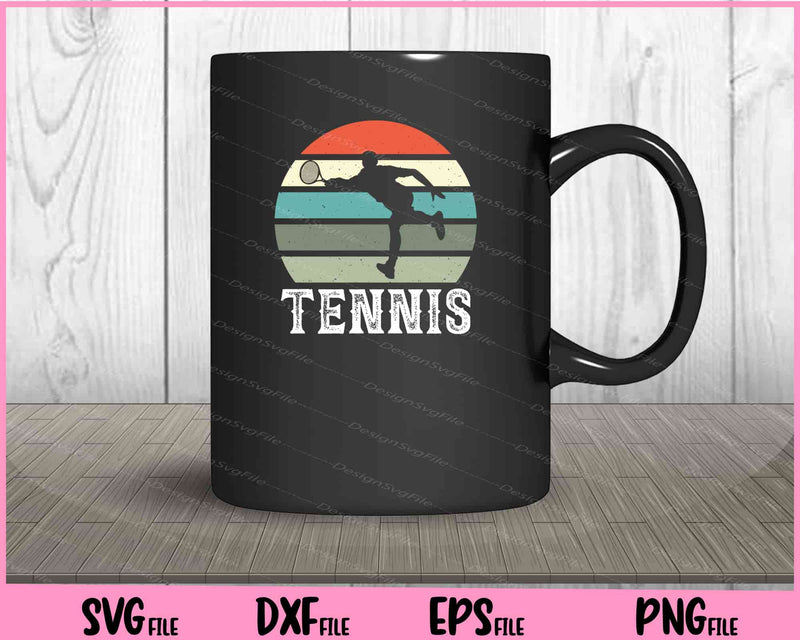 Tennis retro vintage Svg Cutting Printable Files  - Premium Cutting Files in SVG, PNG & EPS Formats - Premium SVG Cutting Files for Crafts