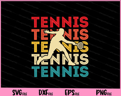 Tennis Tennis Tennis vintage Svg Cutting Printable Files  - Premium Cutting Files in SVG, PNG & EPS Formats - Premium SVG Cutting Files for Crafts