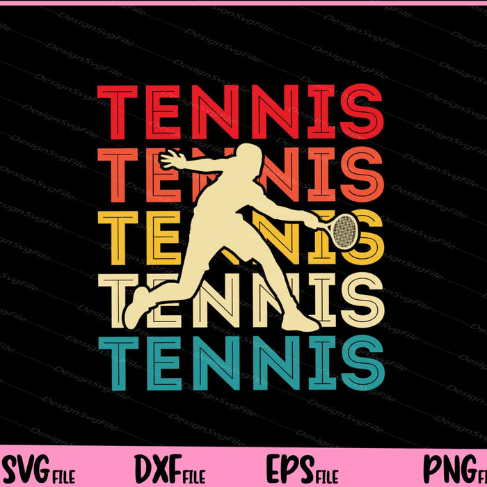 Tennis Tennis Tennis vintage Svg Cutting Printable Files  - Premium Cutting Files in SVG, PNG & EPS Formats - Premium SVG Cutting Files for Crafts