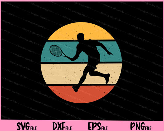 Tennis vintage player Svg Cutting Printable Files  - Premium Cutting Files in SVG, PNG & EPS Formats - Premium SVG Cutting Files for Crafts