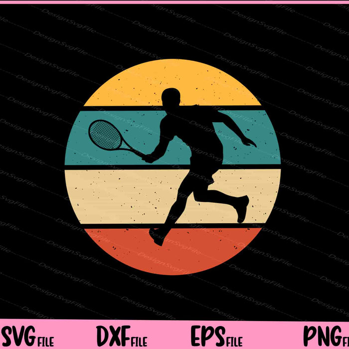 Tennis vintage player Svg Cutting Printable Files  - Premium Cutting Files in SVG, PNG & EPS Formats - Premium SVG Cutting Files for Crafts