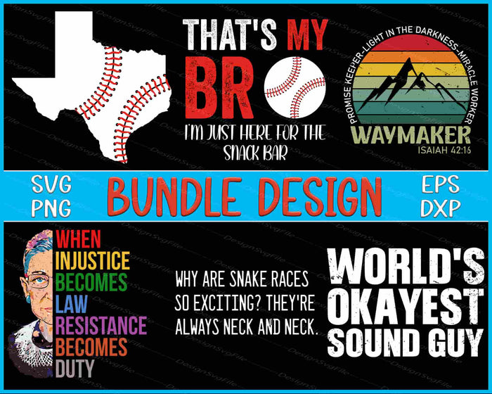 Collection of graphic designs with text and symbols on a black background