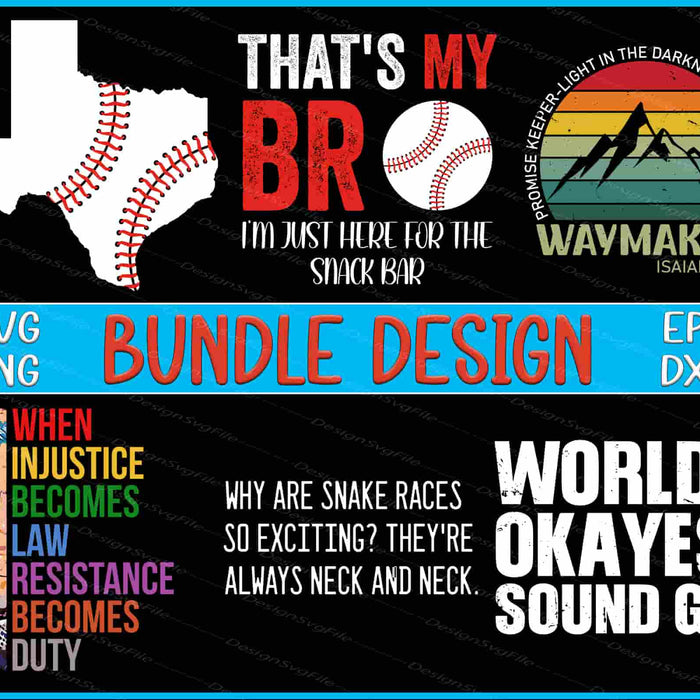 Collection of graphic designs with text and symbols on a black background