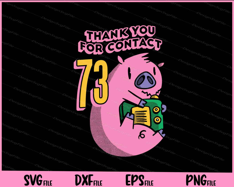 Thank You For Contact Pig Radio Svg Cutting Printable Files  - Premium Cutting Files in SVG, PNG & EPS Formats - Premium SVG Cutting Files for Crafts