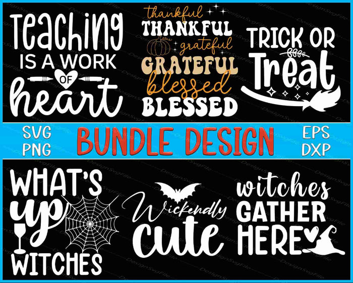Thanksgiving Bundle SVG Thankful PNG