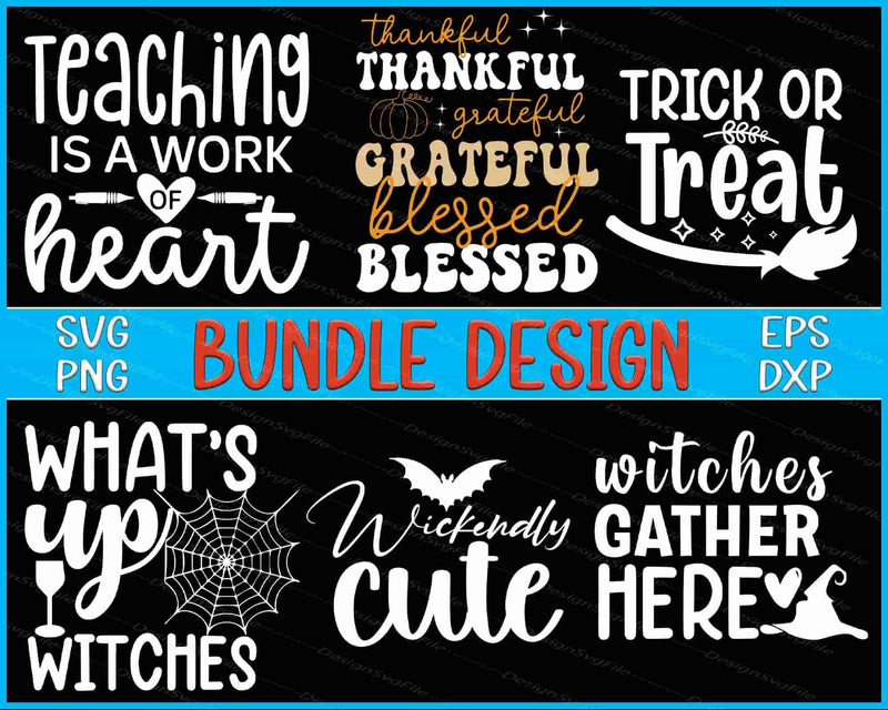 Thanksgiving Bundle SVG Thankful PNG