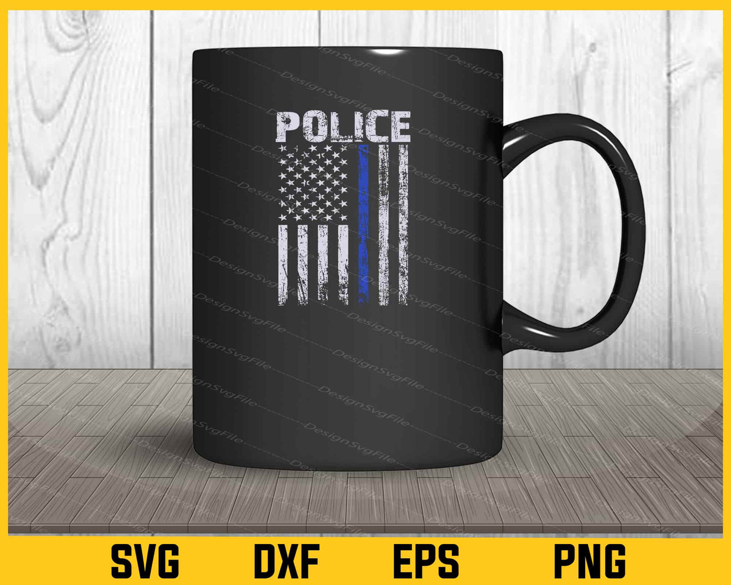 The Blue Police  American Flag Svg Cutting Printable File  - Premium Cutting Files in SVG, PNG & EPS Formats - Premium SVG Cutting Files for Crafts