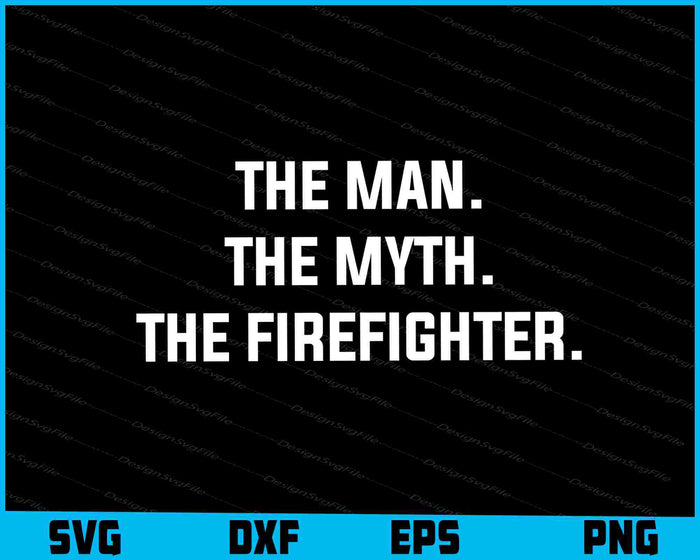 Collection of firefighter-themed designs with text and graphics on a black background.