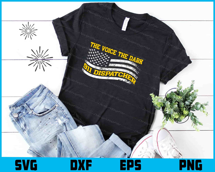 The Voice The Dark 911 Dispatcher SVG, USA Flag