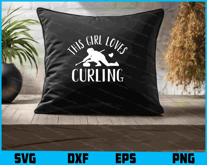 This Girl Loves Curling SVG