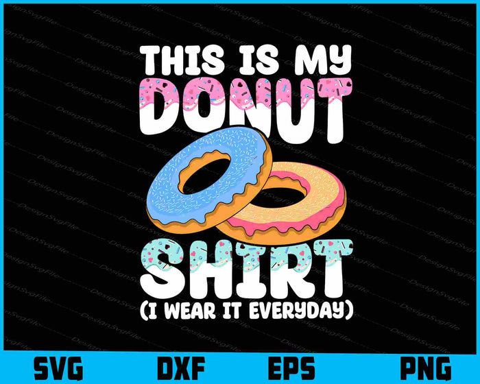 Collection of colorful donut-themed designs with text on a black background.