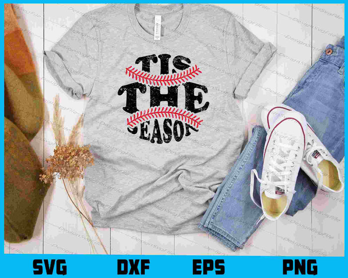 Tis The Season Baseball SVG