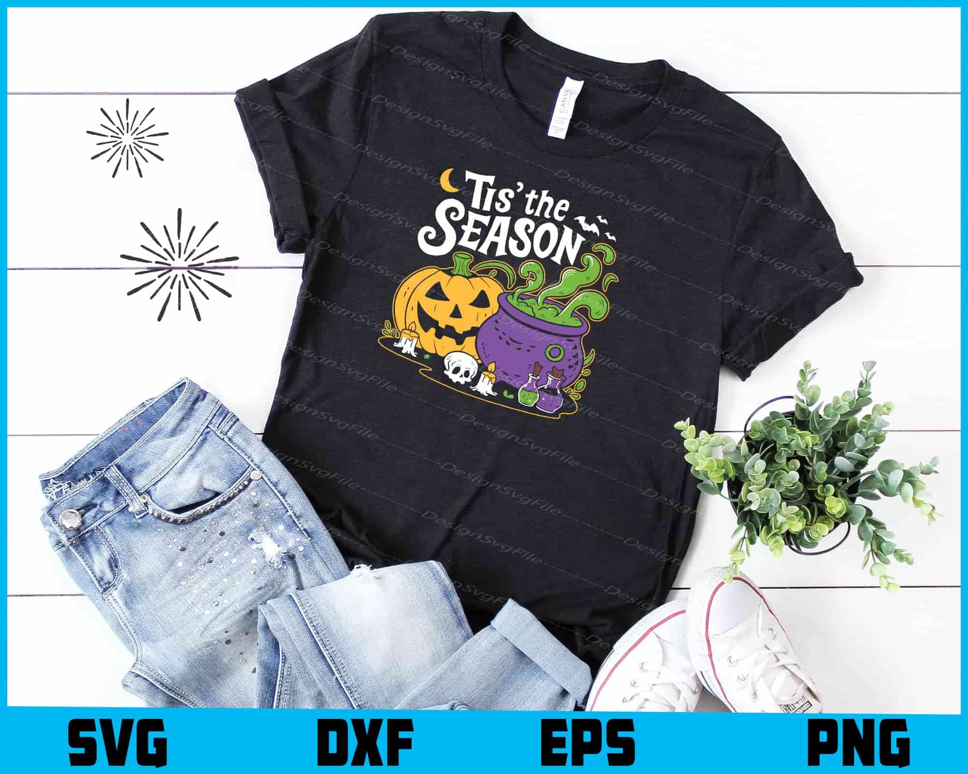 Tis The Season Halloween SVG PNG Digital Sublimation Print File  - Premium Cutting Files in SVG, PNG & EPS Formats - Premium SVG Cutting Files for Crafts