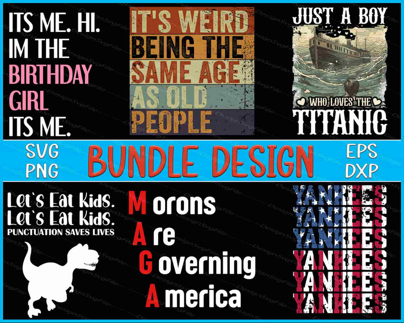 Collection of various text-based designs with different fonts and colors on a black background.