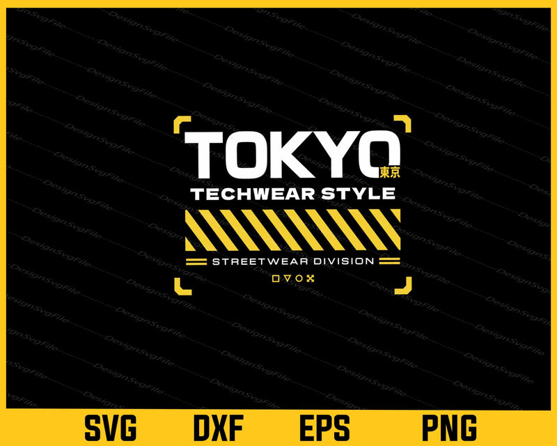 Tokyo Japan Techwear Style Svg Cutting Printable File  - Premium Cutting Files in SVG, PNG & EPS Formats - Premium SVG Cutting Files for Crafts