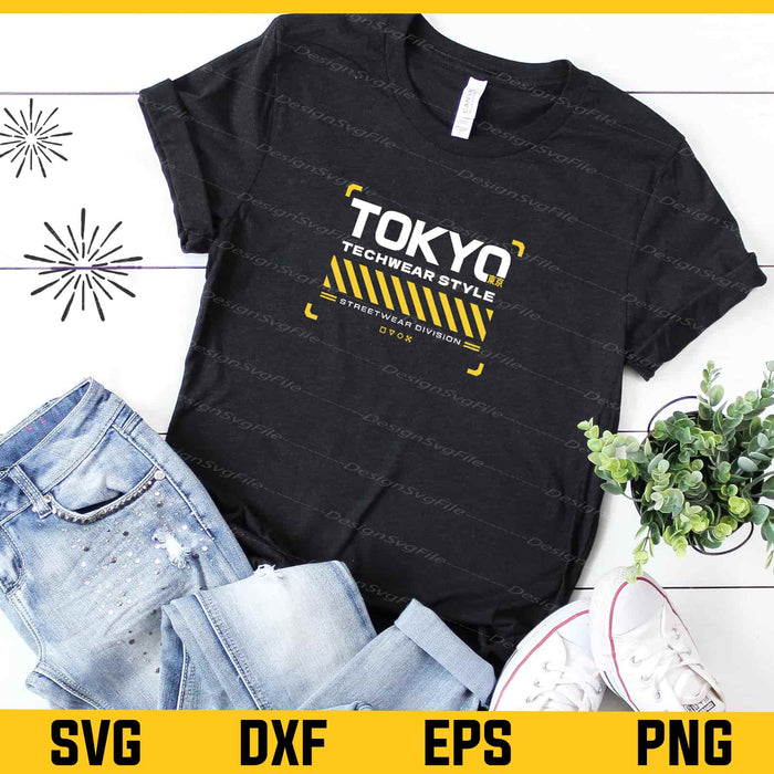Tokyo Japan Techwear Style Svg Cutting Printable File  - Premium Cutting Files in SVG, PNG & EPS Formats - Premium SVG Cutting Files for Crafts