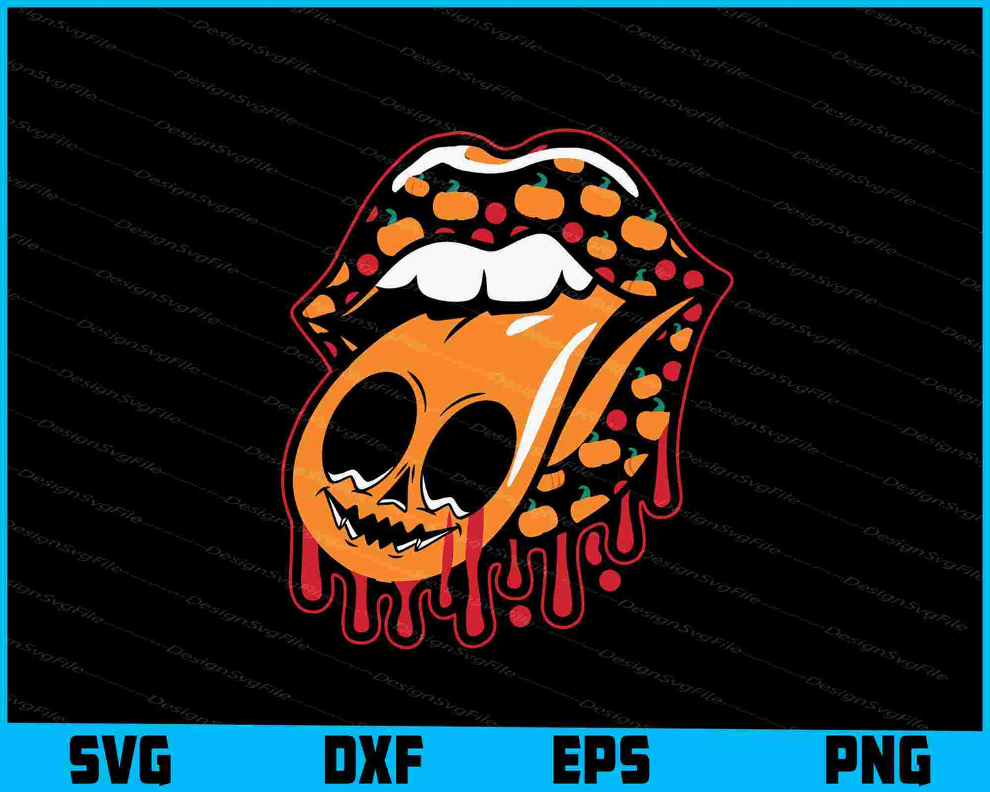 Tongue Halloween SVG PNG Digital Sublimation Print File  - Premium Cutting Files in SVG, PNG & EPS Formats - Premium SVG Cutting Files for Crafts