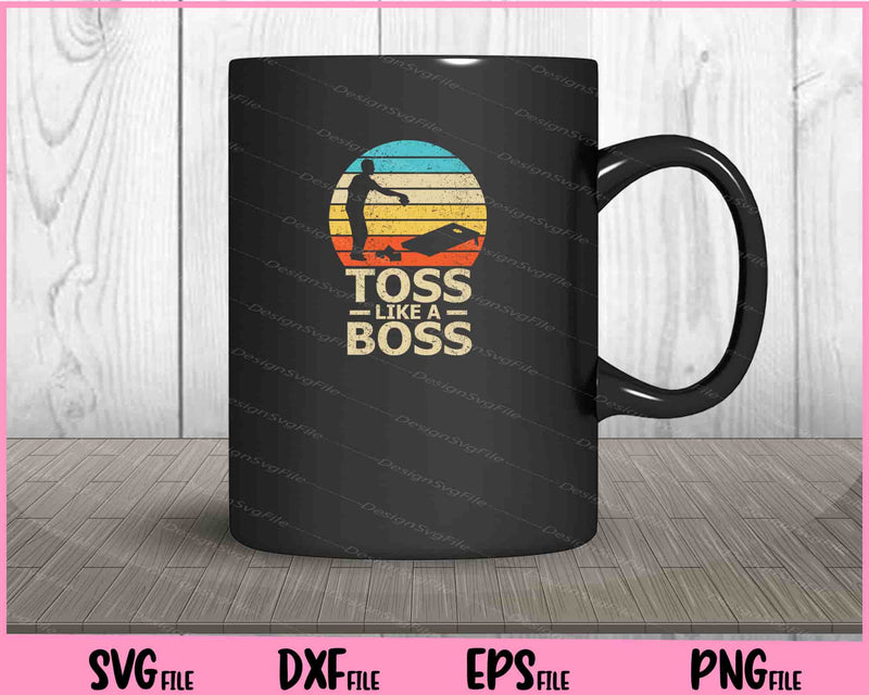 Toss Like A Boss Retro Style Cornhole mug